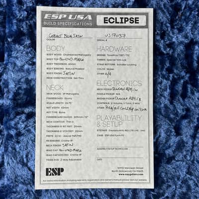 Used ESP USA Eclipse Quilt Top Satin Blue w/case TSU25062 image 11