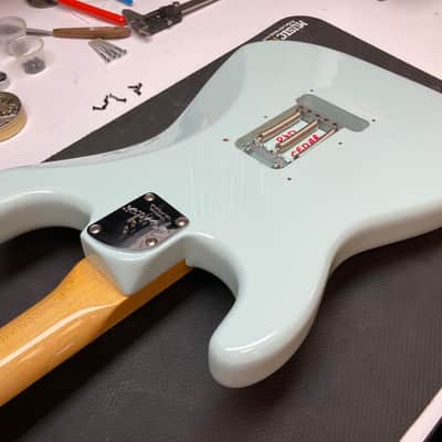 Fender Research and Development one off red cedar 60s vintage stratocaster chris fleming sonic blue image 14