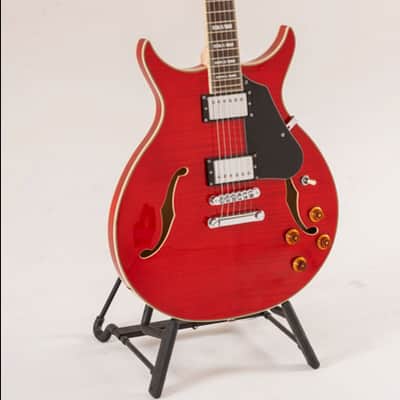 Washburn SH35TR Wing Series Semi Hollow Electric Guitar w/Gigbag, Trans Red image 16