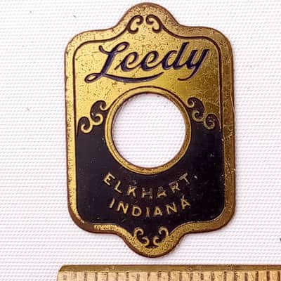 Leedy"Elkhart Indiana"Blue/Brass Badge 1946-8 Snare/Bass/Tom Drum Vintage40s USA image 1