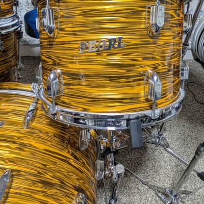 Rare 4pc Pearl Presidential Series - Sunset Ripple with Bass drum mount image 7