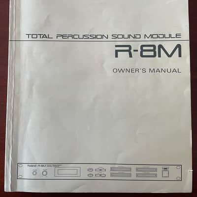 Roland R8M Total percussion sound module - Printed manual - English