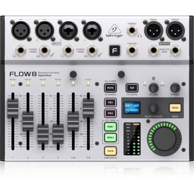 Behringer Flow 8 | 8 Input Digital Mixer with Bluetooth | App Controlled Mixer with USB Interface image 1