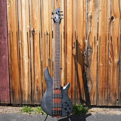Schecter DIAMOND SERIES Charles Berthoud CB-5 See Thru Black Satin 5-String Electric Bass Guitar (2025) image 2