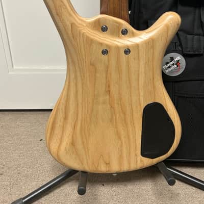 Warwick Pro Series Corvette $$ 4 String Bass Guitar Fretless Lefthand - Natural Transparent Satin image 4