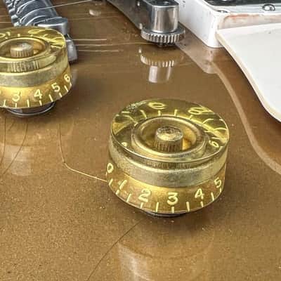 General Vintage Tone Master of Edad Oxided GOLD "CAB" Butyrate Speed knobs Les paul 1954 ®️ image 9