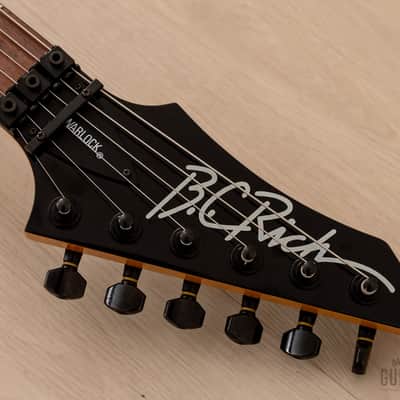 1992 BC Rich Warlock WGR-2X NJ Series White w/ Reverse Headstock & Floyd Rose, Japan image 4