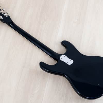 1990s Mosrite Ventures Model Super Custom '65 Black w/ Vibramute & Case, Japan Kurokumo image 13