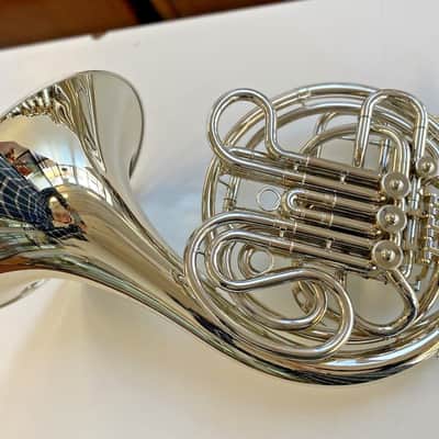 Mint Open Box Conn 8D Double French Horn in Solid Nickel-Silver; with Case and Mouthpiece image 2