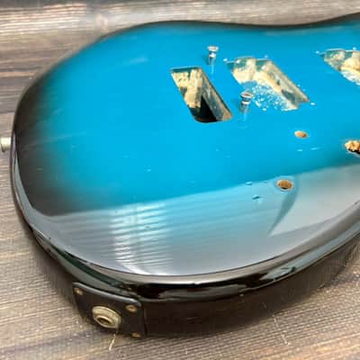 1984 FERNANDES FST-115 HH Stratocaster Type Alder Body Blue Black Sunburst Japan image 4