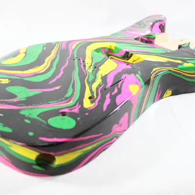 Swirled 7 String Fireman Guitar body Hipshot fits Ibanez RG Necks P713 image 3