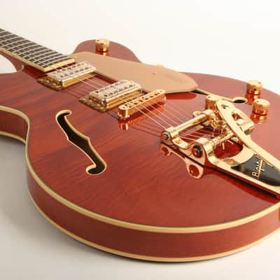 Gretsch Electromatic LTD Flame Okoume Broadkaster Double-Cut with Bigsby Rosewood Fingerboard Roundup Orange CYGC25030866 image 10