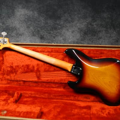 1983 Fender AVRI '62 Stack Knob Jazz Bass - Sunburst - OHSC image 5