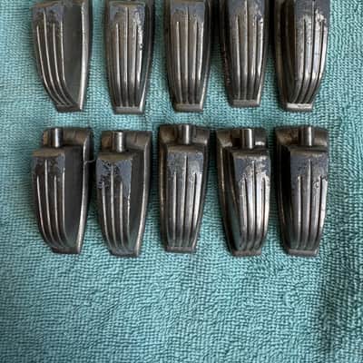 Ludwig Lot of 10 Vintage Large Classic Bass Drum Lugs item # 2243 50s - Nickel image 1