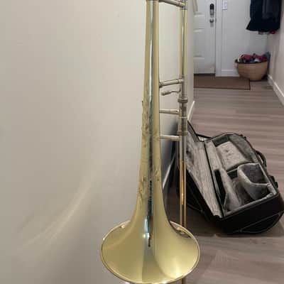 S.E. Shires Custom Series Medium Bore Trombone 2017 - Yellow Brass/Gold Brass image 2