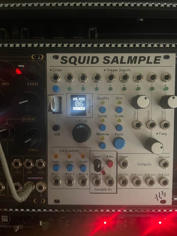 ALM/Busy Circuits ALM022 Squid Salmple 8-Channel Sampler Eurorack Synth Module 2021 - Present - Silver