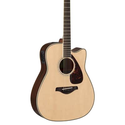 Yamaha FGX830C Solid Top Folk Acoustic-Electric Guitar - Natural image 1
