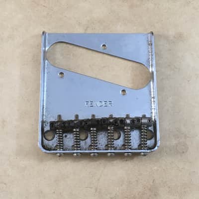 Vintage “Fender” Stamped Ashtray Six 6 Saddle Guitar Bridge Plate Tele Natural Relic image 14