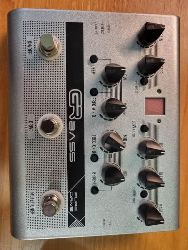 GR Bass Pure Drive Pedal 2019 Silver image 1