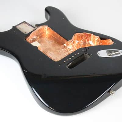 1989 Vintage Squier Fender Stratocaster Factory Black BODY Made in USA Strat 1980s image 7