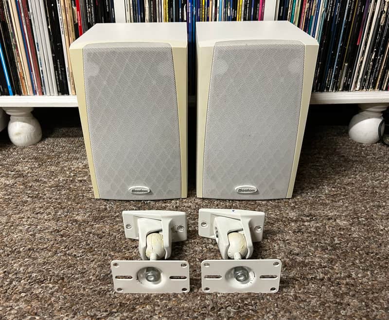 Boston Acoustics CR65 Magnetic Shielding Bookshelf Speakers w/ Brackets TESTED ✅ image 1