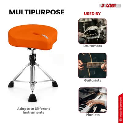 5 Core Drum Throne w 4.5" Padded Stool Adjustable Drummer Chair image 10