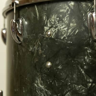 1962 Slingerland Black Diamond Pearl "Double Rail" Drum Set image 8