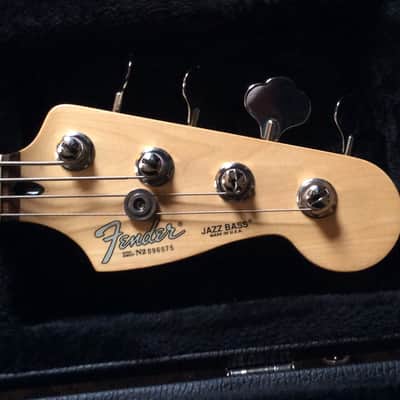 1993 Fender American Standard Longhorn Jazz Bass Metallic Caribbean Mist  With AVRI Hard Case! RARE image 11