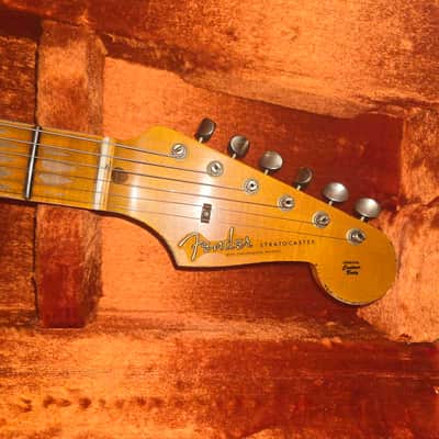 2021 Fender Custom Shop LE '56 Stratocaster Heavy Relic - Faded Shell Pink over 2-tone Sunburst image 8