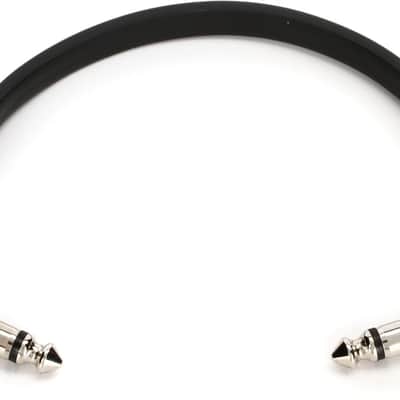 Ernie Ball P06226 Single Flat Ribbon Pedalboard Patch Cable - Right Angle to Right Angle - 6 inch image 1