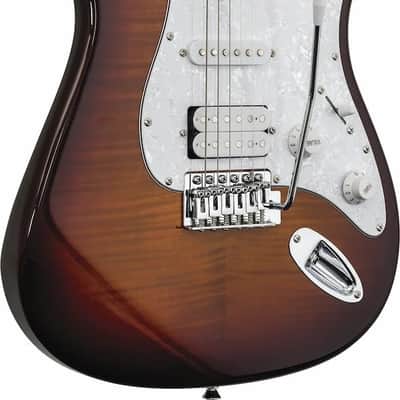 Washburn SDFTB Sonamaster Deluxe Electric Guitar. Trans Black image 5