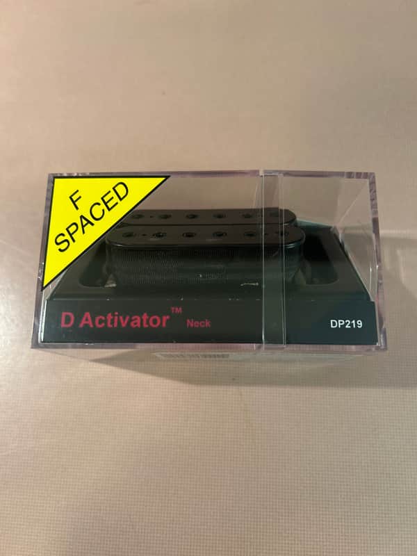 DiMarzio DP219FBK + BK D Activator F-Spaced Neck Humbucker 2010s - Black image 1