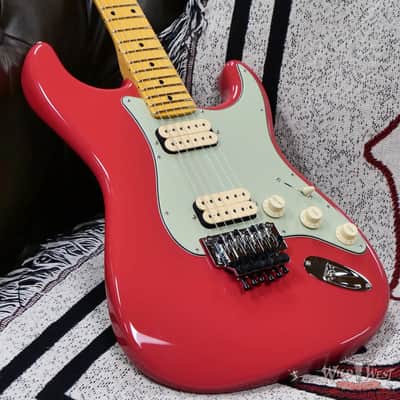 2026 Fender Custom Shop Wild West Lightning Stratocaster Floyd Rose HH Maple Neck Matching Color Large Headstock 22 Frets NOS Fiesta Red 8.10 lbs image 8