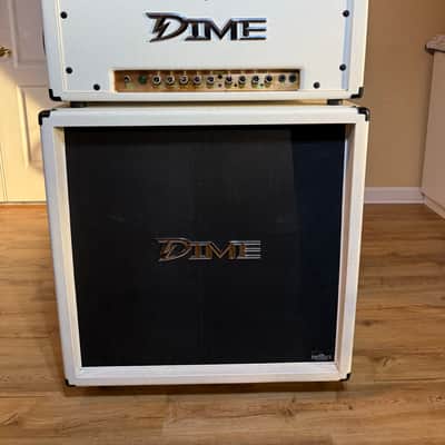 Dime D100 White Half Stack w/ D412 Eminence 4x12 Cabinet – Extremely Rare Dimebag Darrell Signature Amp image 1