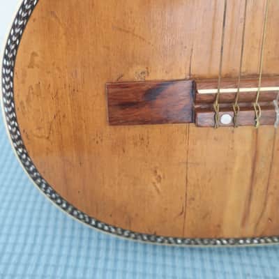 Antique 1890s Unknown Classical Baroque Parlor Guitar Exquisite Inlays Wood Rosewood Mahogany Martin Regal Washburn Possibly Made By Aubry-Maire or Jérôme Thibouville-Lamy (J.T.L.) Mirecourt, France image 6