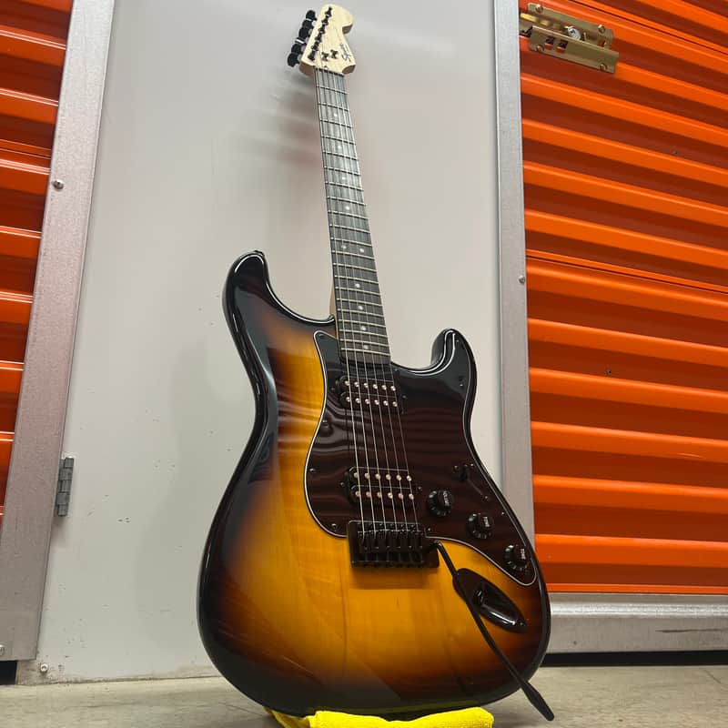 Squier Bullet Stratocaster HH Sunburst w/ Tremolo & Fender Case image 1