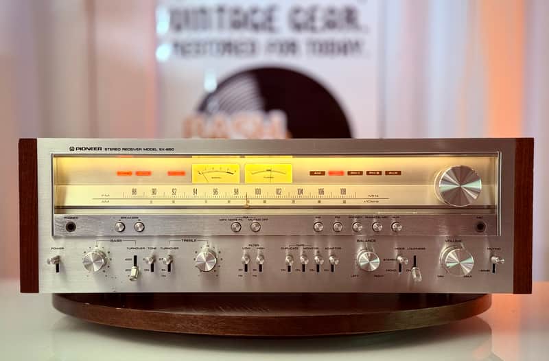 🎶✨ Pioneer SX-850 Vintage Stereo Receiver w/ Wood Case — Serviced, Cleaned, LED, Tested, 65WPC image 1