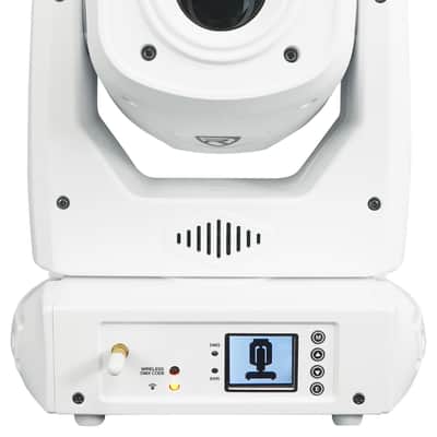 (2) Rockville ROCK SPOT 260W WHITE DJ Moving Head Lights+White Totem/TV Stands image 4