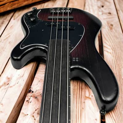 Sandberg SUPERLIGHT(6.9 Lbs) Lionel P/J FRETLESS Short Scale, Brown Burst/Pau Ferro *Similar On Order, ETA June 2027 image 5