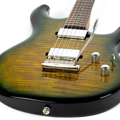 Ernie Ball Music Man Luke 4 HH Gator Burst Flame with Mono Case image 3