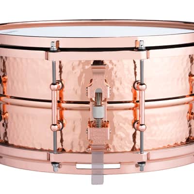 Ludwig *Pre-Order* 6.5x14" Hammered Copper Phonic Snare Drum with Tube Lugs & Copper Parts | LC662KTC | Made in the USA | NEW | Special Order | Authorized Dealer image 2
