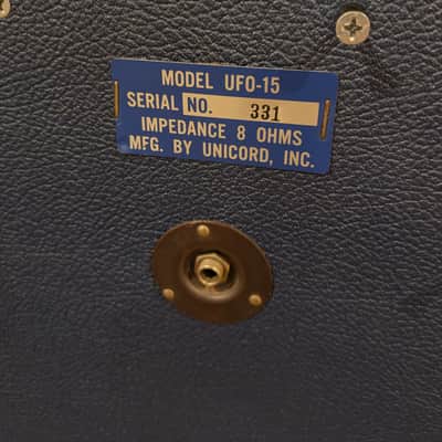 Vintage 1979s Univox UFO-15 Rear-facing Guitar/Bass speaker cabinet image 6