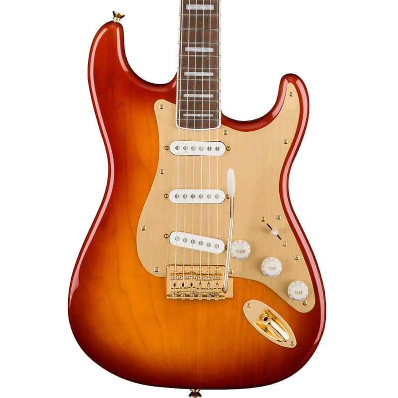 Squier 40th Anniversary Gold Edition Stratocaster | Reverb