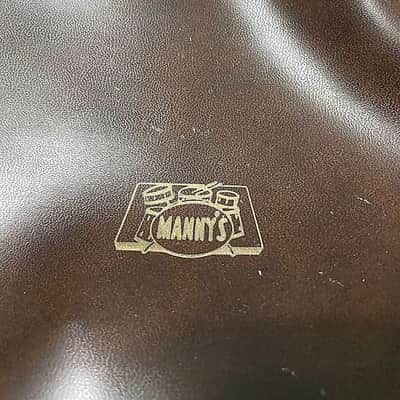 Manny's Victoria Luggage Premium Faux Leather Gig Bag.. fits Casino, Gibson Es bodies 1960s-1970s - Faux Leather Brown.. Green padded Felt liner image 4