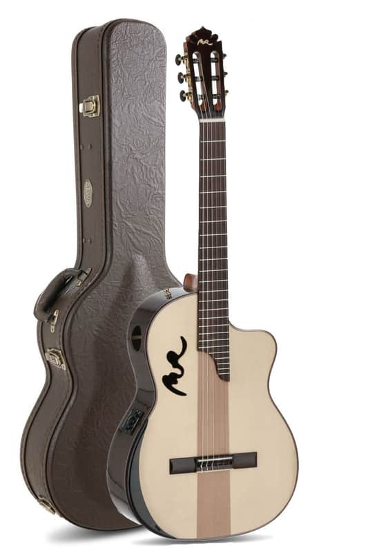Manuel Rodriguez Café Cortado Solid Spruce Top Mahogany Neck Cutaway 6-String Classical Acoustic-Electric Guitar w/Hard Case image 1