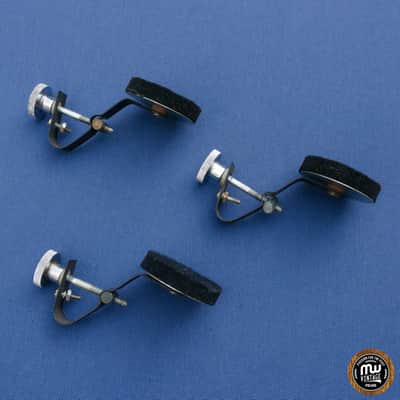 3 x Ludwig Black Felt Muffler Damper Excellent 70s image 2