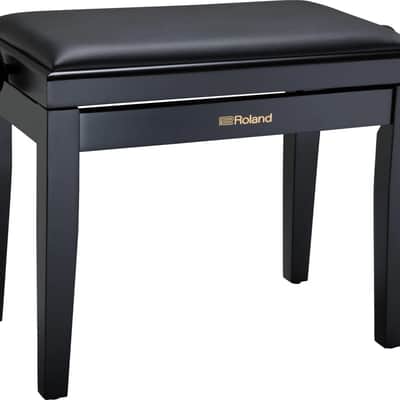 Roland RPB200 Black Satin Adjustable Piano Stool with Vinyl Seat image 1