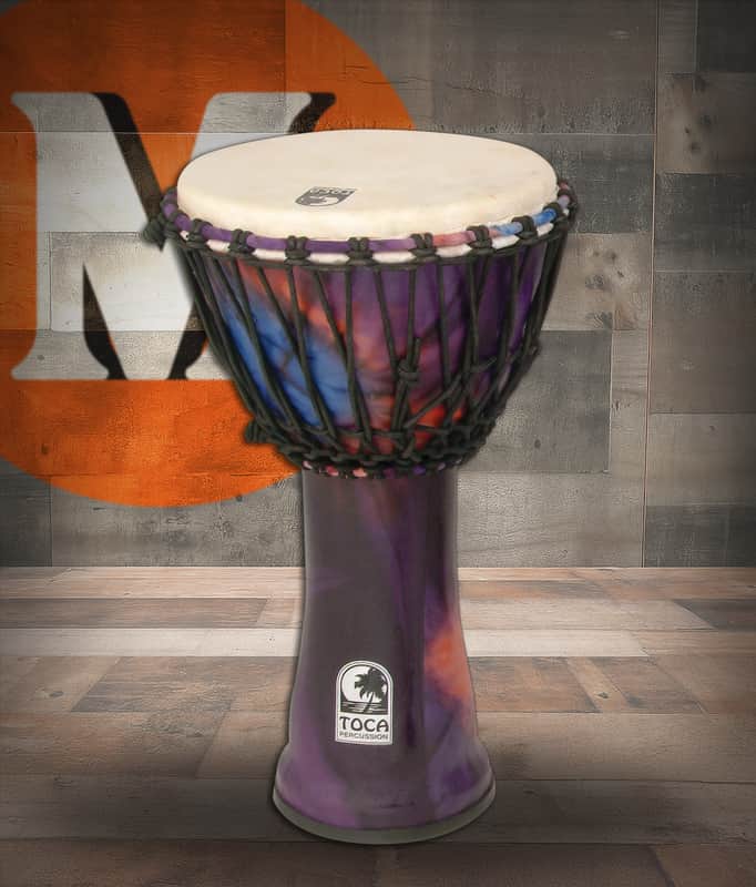 Toca Freestyle Rope-Tuned Djembe, 12" - Purple (SFDJ-12WP) image 1