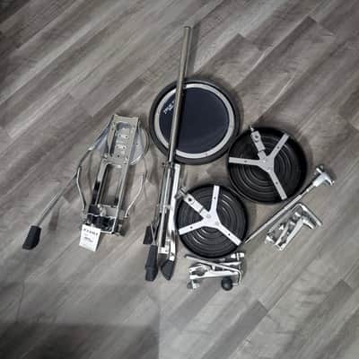 Tama TTK4S True Touch 4pc Training Drum Kit with Hardware 2022 - Present - Black / Chrome image 12