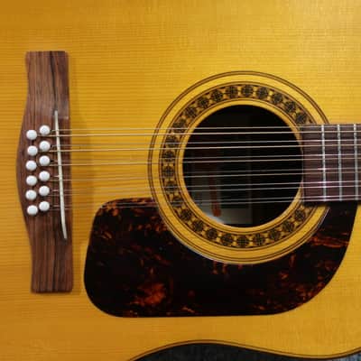 Vintage 1960s Giannini GS 680 12 String Acoustic Guitar Cedar Top Guitar Brazilian Rosewood Beautiful Lush Tones Case image 3